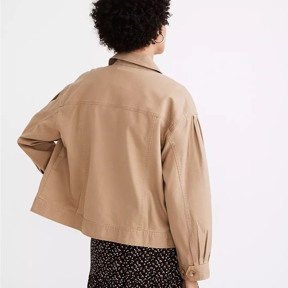 Madewell Pleat-Sleeve Military Jacket SEED KHAKI - Picture 2 of 11